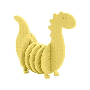 Силиконовая Игрушка-прорезыватель в форме динозавра, 100% силиконовая мягкая игрушка для подарка ребенку