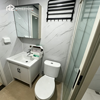 Maison conteneur modulaire extensible directement de l'usine, 20 pieds, 40 pieds, préfabriquée avec salle de bain