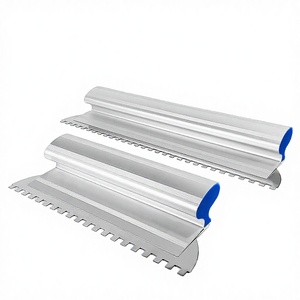 <span class=keywords><strong>Spatule</strong></span> <span class=keywords><strong>de</strong></span> finition industrielle DIY 16'' 24'' en acier inoxydable thermolaqué, à encoches carrées pour carrelage et adhésif - Product Image 2