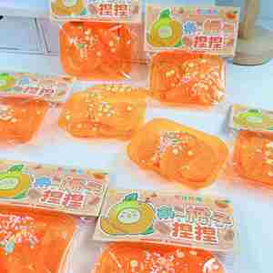 Jouet Squishy TPR en forme de morceaux d'orange en gelée de 8 cm, anti-stress, à presser, cadeau attrayant pour enfants et adultes, cadeaux joyeux - Product Image 3