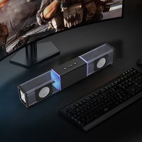 Haut-parleurs de jeu pour ordinateur avec logo personnalisé, RGB sans fil, 7.1 canaux, en ABS, système de son Hifi pour TV et moniteur, barre de son avec caisson de basses pour la maison