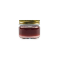 Pot rond en verre avec capuchon argenté, bouteille de stockage de la sauce tomate, à large bouche en silex, 150ml 5oz