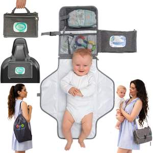 Échantillon gratuit, matelas à langer portable, matelas à langer portable pour bébé, pour nouveau-né fille et garçon, station de change imperméable pour les voyages - Product Image 2