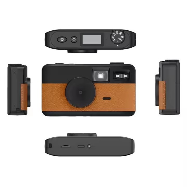Retro Digital Camera Free Screen 8MP Fixed Lens 28mm Image Stabilized USB Rechargeable Compact Photo Screenless Flash TF Card