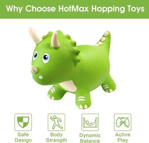 Dinosaure gonflable sauteur vert pour enfants, jouet d'intérieur et d'extérieur en PVC pour tout-petits - Product Image 6