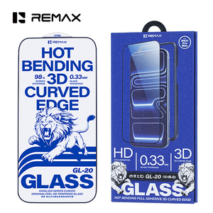 REMAX GL-20 3D Hot Bending Curved Edge 0.33mm Ultra Thin Wholesale 9H Tempered Glass Screen Protector for <strong>iPhone</strong> 16 17 Pro Max - Product Image 1