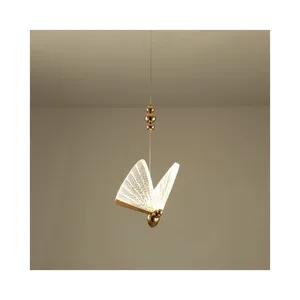 Заводская оптовая продажа светильники для украшения дома Золотая Бабочка E27 Светодиодная люстра подвесной светильник