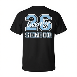 Camiseta de Graduación Clase 2026 con Letras Azul Pálido en la Espalda - Product Image 2