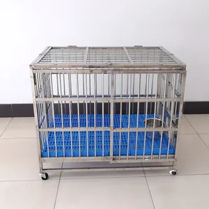 Cages en acier inoxydable robuste pour chiens de compagnie, niche intérieure et extérieure pour chiens