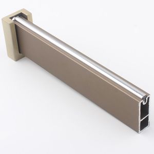 Clothes <b>Rod</b> Furniture Wardrobe Tube Hanging Clothes Through <b>Rod</b> Seat Tube Aluminum Clothes Drying Rail Factory Wholesale - Product Image 1