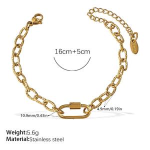 Construye tus propias pulseras de cadena con abalorios, cierre DIY, barra de abalorios icónicos, regalo de joyería, collar de cadena de eslabones hechos a mano de oro de 18 quilates para mujer - Product Image 6