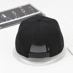 Snapback <b>Cap</b> <b>Black</b> 3D Embroidery Front Panel Unisex Cotton Casual Streetwear <b>Baseball</b> Hat - Product Image 2