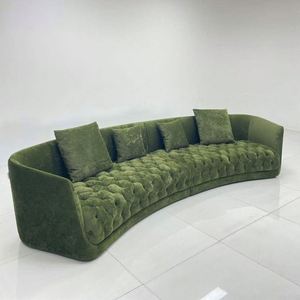 Sofá Curvo Francés en la Sala de Estar Diseño creativo del ensamblaje de elementos en la superficie lunar del diseñador. Sofá Moderno en el Penthouse Grande. - Product Image 3