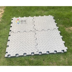 Carrelages de sol de terrasse modulaires en plastique haute densité écologique Conception extérieure étanche durable Gazon artificiel de feu temporaire - Product Image 1