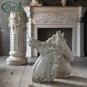 Escultura de Cabeza de Caballo [Marca], Decoración de Mesa Vintage Blanca, Accesorio para Bodas, Figura de Animal, Pieza Única - Product Image 4