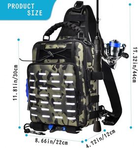 Free sample Tackle <b>Backpack</b> with Rod Holders & <b>Cooler</b>,Water-resistant Fishing Gear Storage Bag - Product Image 3