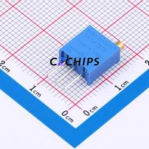 Resistencia Ajustable/Potenciómetro PV36W102C01B00 SIP-3P, Resistencia de 9.6x5mm, 1kOhm, 10%, 500mW, 100ppm ℃ - Product Image 1