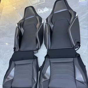 Fundas de Asiento Delanteras de Cuero Mixto Personalizadas para 5 Asientos para Volkswagen Golf VW Golf <span class=keywords><strong>Caddy</strong></span> Passat B8 Transporter T5 Polo T4 - Product Image 1