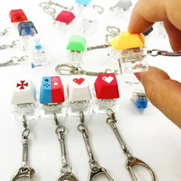 Custom Keyboard Keycap Keychain DIY Logo Printing Design Stress Relief Switch Key Chain