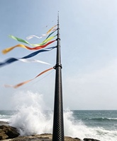 Mât télescopique extérieur en fibre de verre pour indicateur de direction du vent et drapeau / Poteaux d'extension longue portée pour fanions