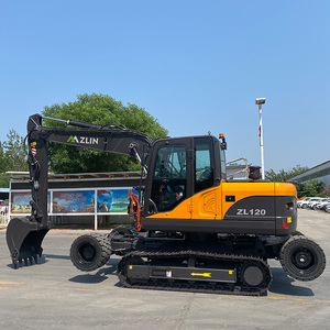 רב פונקציה כדור הארץ נע מכונות צמיגי מסלול גלגל חפר 9 טון 12 טון מחפר זוחל - Product Image 5