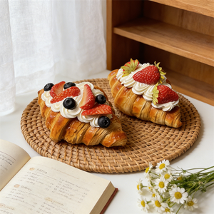 17CM Handmade Plastic Faux Food Model Eco-Friendly Top Cream Decorated Fruit Strawberries Blueberries Display - Product Image 3