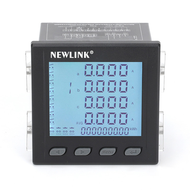 3P3W/3P4W Multifunction Panel Meter Power and Energy Meter Instrument with Single/Three Phase Frequency RS485 Communication