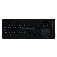 Clavier industriel pleine grandeur IP68 lavable et stérilisable clavier industriel d'hôpital clavier rétro-éclairé pleine grandeur