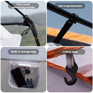 Carpa <span class=keywords><strong>de</strong></span> Camping <span class=keywords><strong>de</strong></span> Alta Calidad con 2 Habitaciones y 1 Sala, Resistente al Agua y a los Rayos UV, Portátil, para 8-12 Personas, Venta al Por Mayor para Campistas - Product Image 3