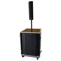 2 enceintes colonne actives L4 Line Array avec aimant néodyme, audio haute résolution, design portable, boîtier en bois, durables et écologiques