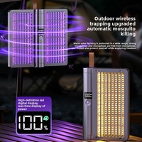 Nueva Lámpara Eléctrica Recargable para Matar Mosquitos con Pantalla Digital, Plegable, Portátil, Fácil de Instalar, Luz UV Inteligente, Cobertura de 20-50m