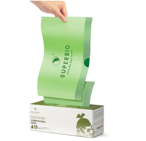 ถุงขยะครัวแบบมีเชือกผูก SUPERBIO ขนาด 13 แกลลอน 49.2 ลิตร ย่อยสลายได้ จำนวน 30 ใบ หนา 1 มิล สำหรับขยะเศษอาหาร - Product Image 3