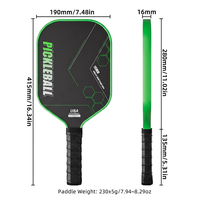 Raquette de pickleball en fibre de verre pour toutes surfaces, intérieur/extérieur, noyau en nid d'abeille PP pressé à froid 16 mm, jouez partout, OEM