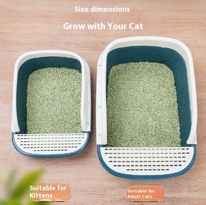 Halbgeschlossenes, geruchsblockierendes Design, geräumige Größe für erhöhten Komfort, universeller Stil, geeignet für verschiedene Rassen, Katzentoilette - Product Image 2