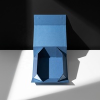 Boîte pliable magnétique bleue pour ballon de football, idéale pour mini-drapeaux, événements sportifs personnalisés, coupes, maillots d'équipe et emballages cadeaux