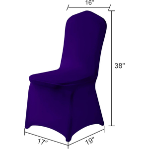 Housse de chaise extensible blanche, or et noire pour mariage, fête, banquet et événements – Vente en gros - Product Image 2