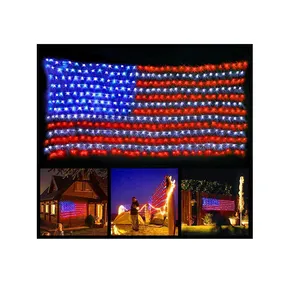 lights American waterproof led luminous USA flags outdoor decoration string lights led flag