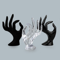 Mode Kunststoff Schmuck Display Hand Modell Schwarz/Weiß Armband Ring Halskette Display Stand halter für Fenster