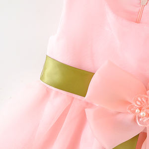 Robe de fête pour bébé fille, dernier design 2022, robes en organza pour enfants avec des motifs de nœuds, robes pour bébés filles nouveau-nées - Product Image 4