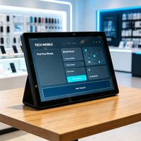 Pantalla Digital de Señalización de 13.3 Pulgadas, Compatible con Sistema WIN/Android, Monitor Táctil, Pantalla LCD de Publicidad para Montaje en Pared