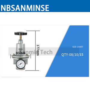 Regulador de Aire NBSANMINSE, Válvula Reductora de Presión de Aluminio para Sistema Neumático - Product Image 3