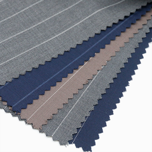 ผ้าสูทลายทางผสมขนสัตว์เนื้อละเอียดพิเศษ 50% ขนสัตว์ 50% โพลีเอสเตอร์ ผ้าขนสัตว์เมอริโนผสมโพลีเอสเตอร์สำหรับชุดสูทผู้ชาย เหมาะสำหรับทุกฤดูกาล - Product Image 6