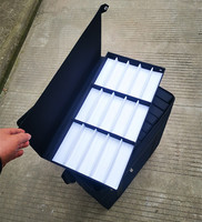 Valise à monture optique de haute qualité, 180 pièces, stock prêt, emballage portable, vitrine de lunettes, valise à monture optique