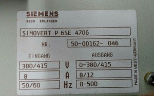 ไดรฟ์ซีรีส์ 6SE4706 SIMOVERT พร้อมการ์ดอะแดปเตอร์ 380-415V 8A 50-60Hz PLC - Product Image 4