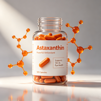 Capsules d'astaxanthine Borjigin en marque privée, haute puissance, Haematococcus Pluvialis, antioxydant, soutien de la peau et des yeux, compléments immunitaires