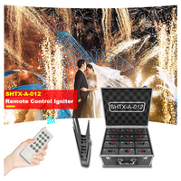 SHTX Nouveau système de tir sans fil pour feux d'artifice de fontaine froide à 12 coups, pour scène de mariage en intérieur, avec télécommande