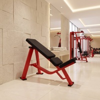 Support de Rangement Commercial Robuste en Acier pour Barres de Musculation Fixes – Sécurité Optimale pour Bancs d'Entraînement