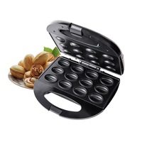 OWNSWING Machine à écrou électrique 12 trous, mini gaufrier électrique en noyer, machine à gâteau aux noix