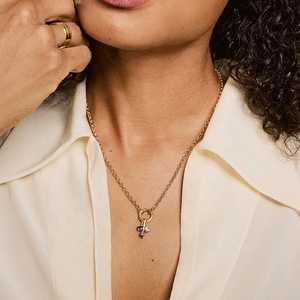 LYBURCHI - Dije de Barra Geométrico Abstracto Personalizado en Plata de Ley 925, Chapado en Oro de 14K y 18K, con Circonitas Cúbicas, para la Creación de Joyas - Product Image 4