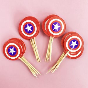 Décorations de gâteau en papier, 24 pièces/sac, pour anniversaire, dessert, support à gâteau, pâtisserie, décorations colorées pour gâteau - Product Image 3